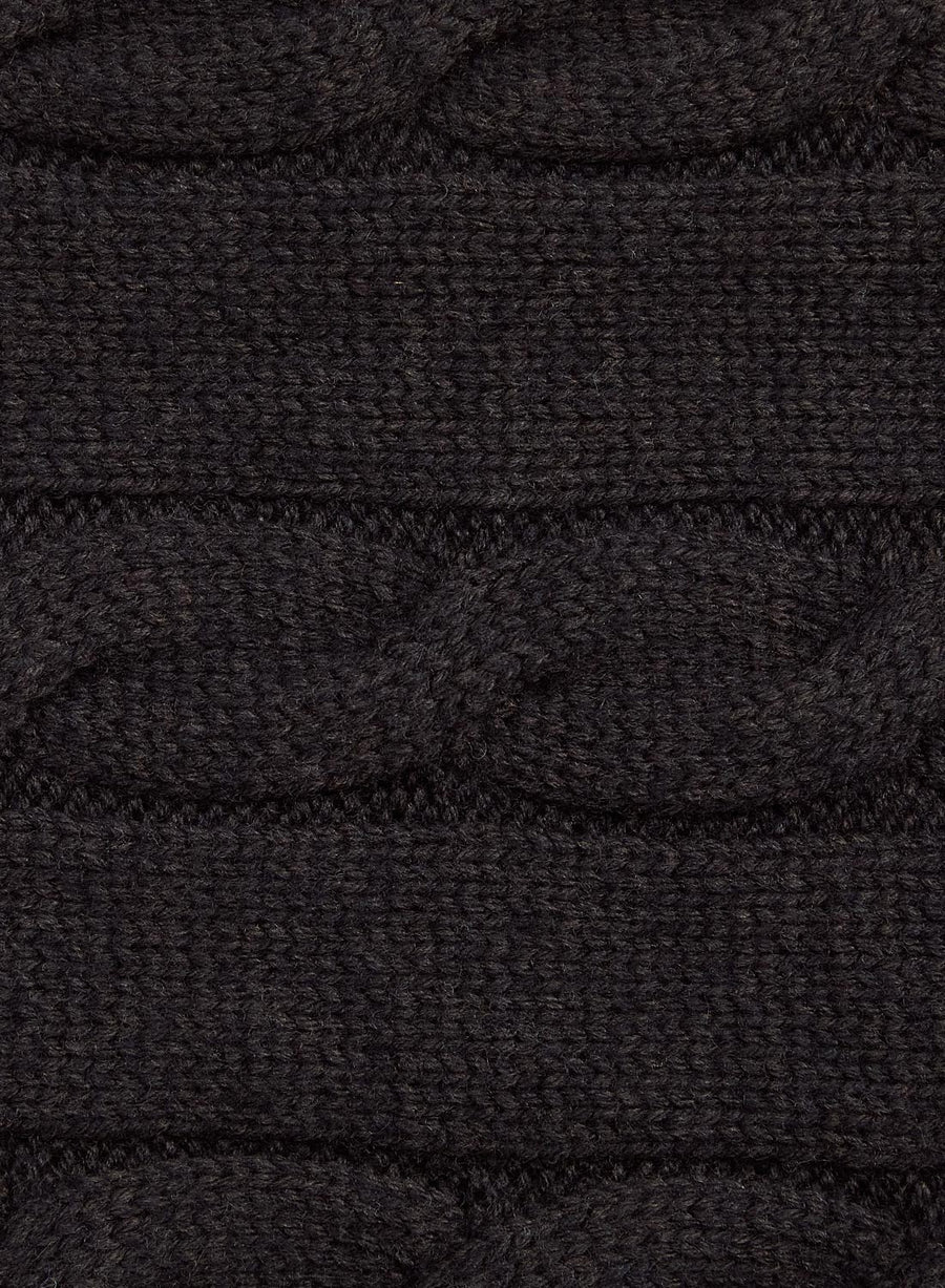 Cable Knit Beanie - Charcoal