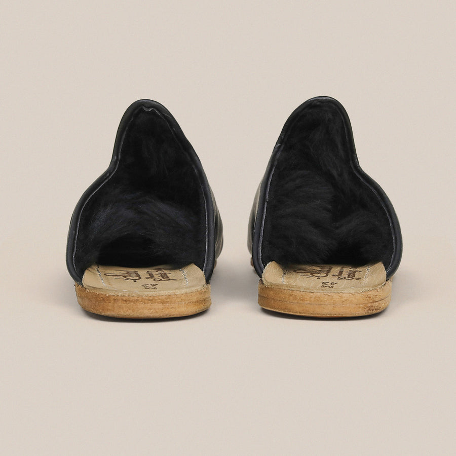 Black on Black Shearling Baba (Mens)