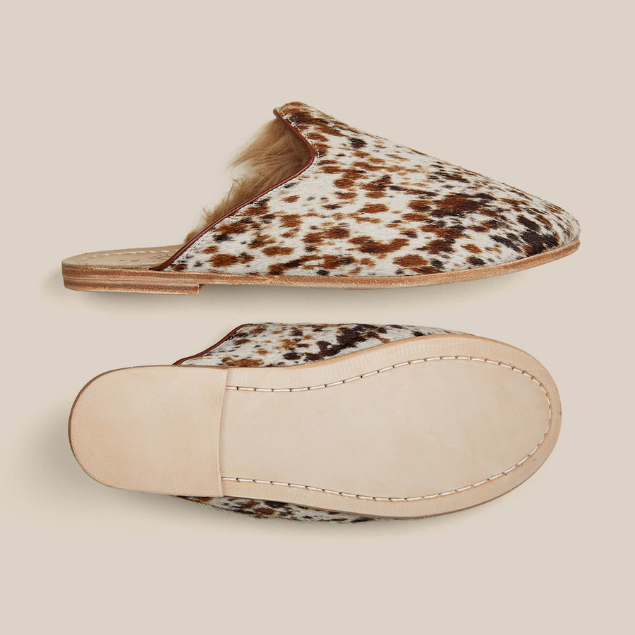 Speckled Cow Shearling Baba (Mens)