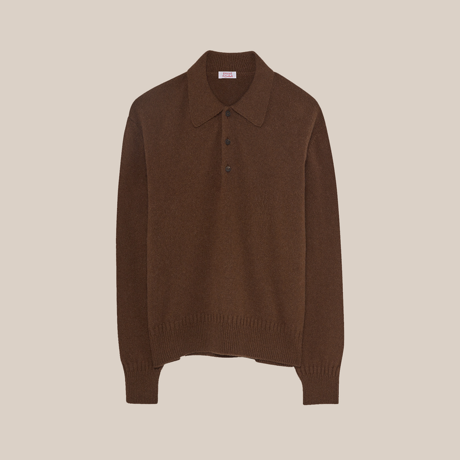 Tricot x Sabah Cashmere Polo - Marron