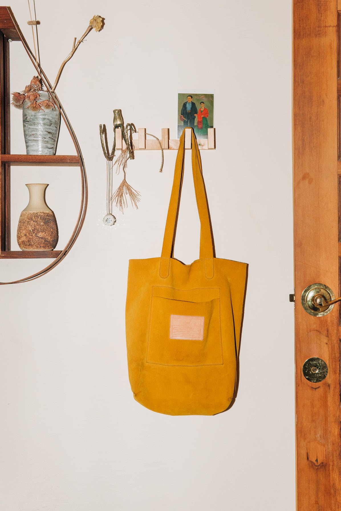 Traveler Tote - Turmeric Suede