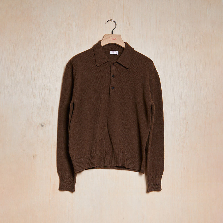 Tricot x Sabah Cashmere Polo - Marron