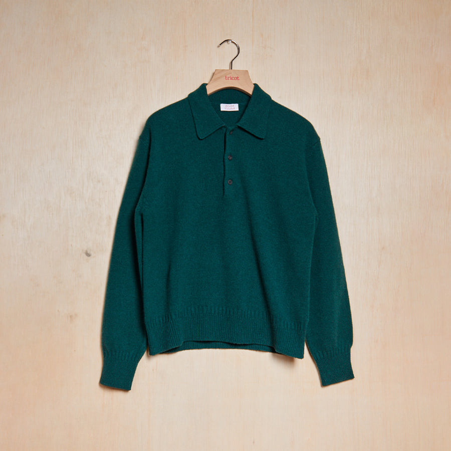 Tricot x Sabah Cashmere Polo - Vert