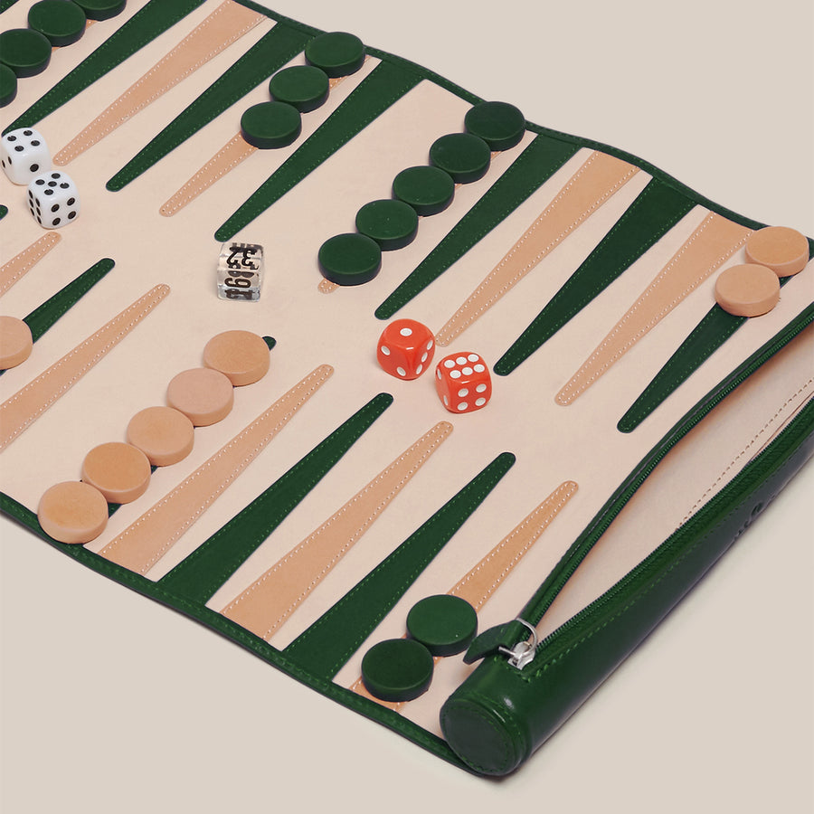 Travel Backgammon Board - Denali Green